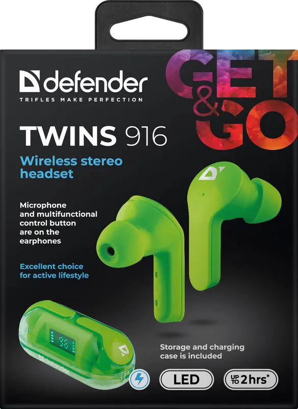 Defender - Беспроводная гарнитура Twins 916