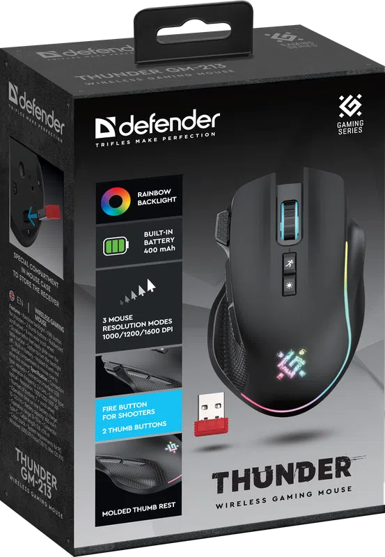 Defender - Беспроводная игровая мышь Thunder GM-213
