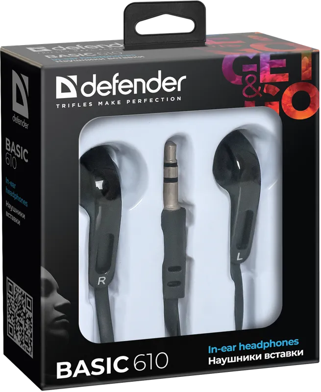 Defender - Наушники вставки Basic 610