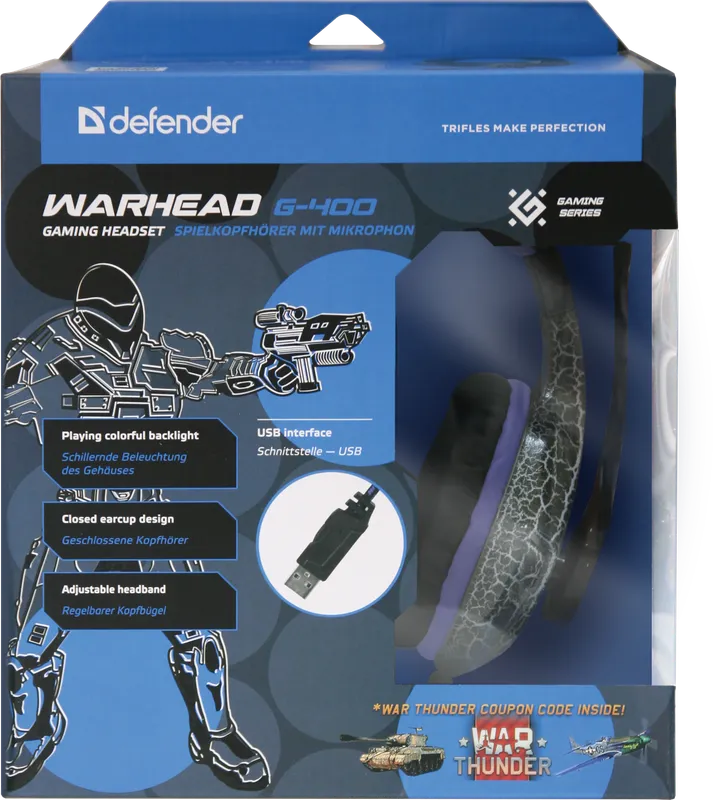Defender - Игровая гарнитура Warhead G-400
