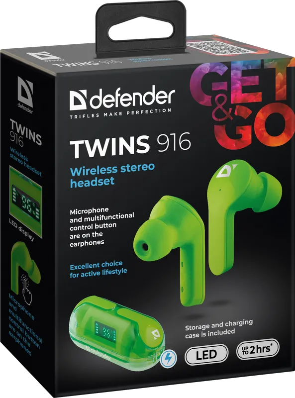 Defender - Беспроводная гарнитура Twins 916
