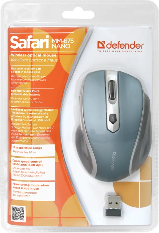 Defender - Беспроводная оптическая мышь Safari MM-675