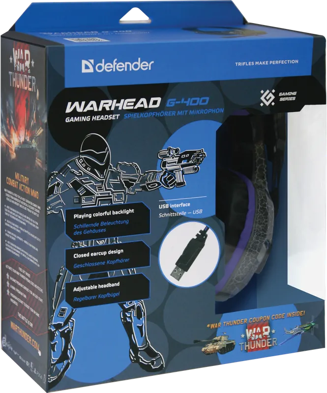 Defender - Игровая гарнитура Warhead G-400