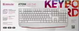 Defender - Проводная клавиатура Atom HB-546