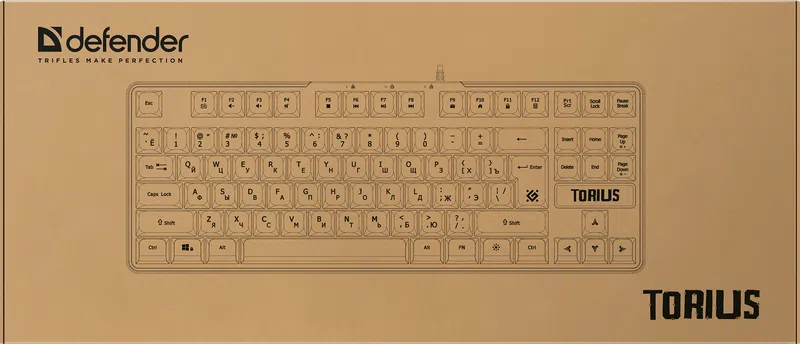 Defender - Проводная игровая клавиатура Torius GK-207