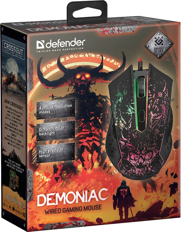 Defender - Проводная игровая мышь Demoniac GM-540L