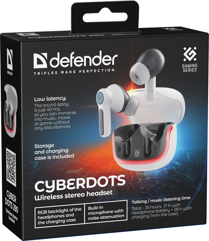 Defender - Беспроводная гарнитура CyberDots 290