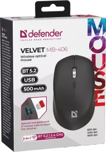 Defender - Беспроводная оптическая мышь Velvet MB-406 Defender - Беспроводная оптическая мышь Velvet MB-406