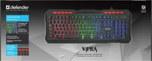 Defender - Проводная игровая клавиатура Vipra GK-586