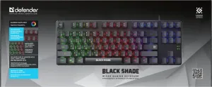 Defender - Проводная игровая клавиатура Black Shade ЧернаяТень GK-006
