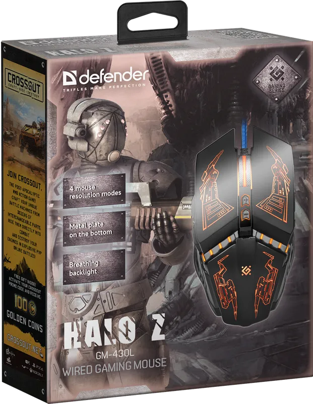 Defender - Проводная игровая мышь Halo Z GM-430L